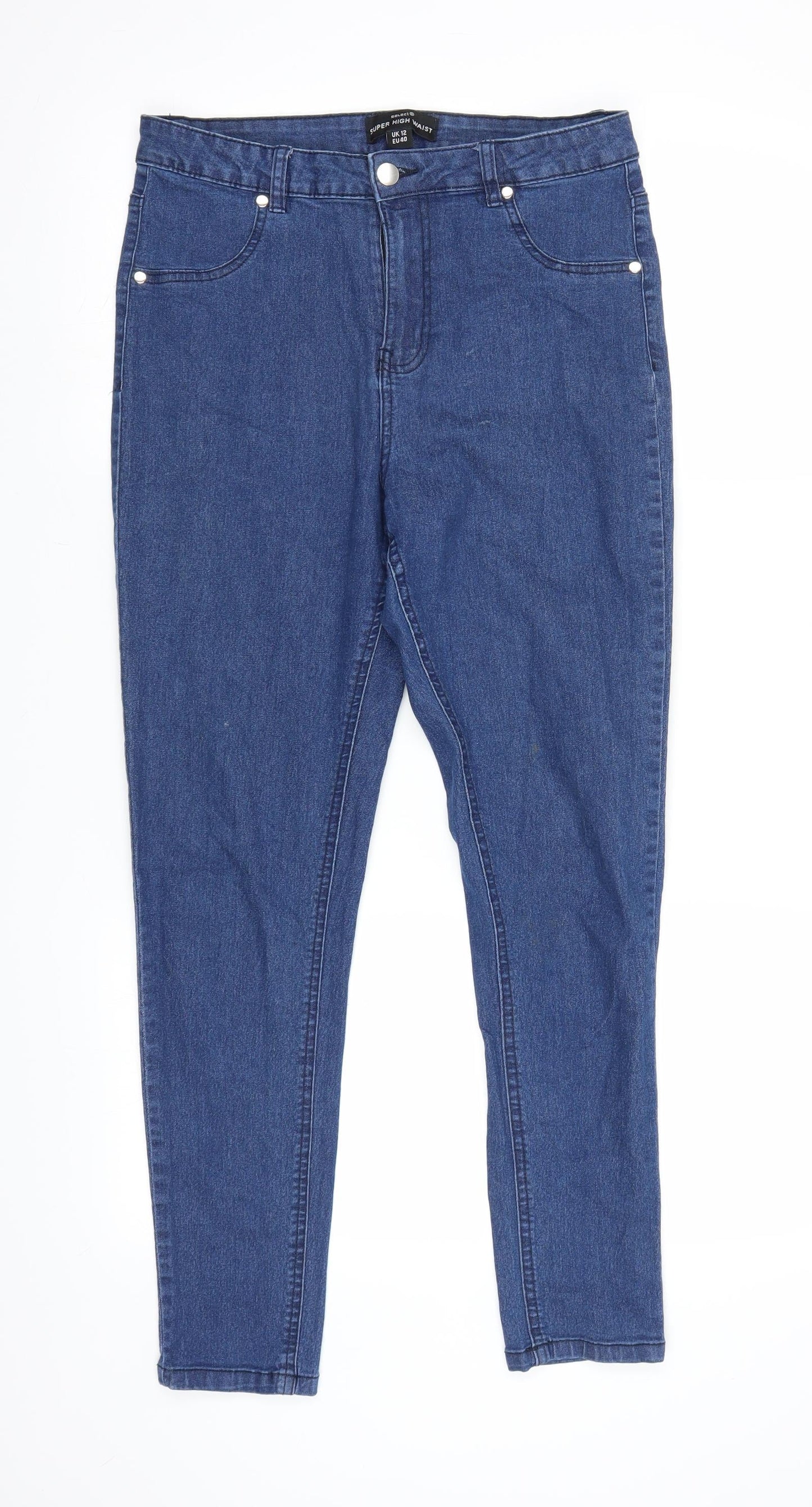 Select Womens Blue  Denim Jegging Jeans Size 12 L27 in