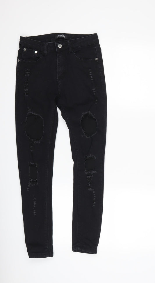 denim wise Womens Black  Denim Skinny Jeans Size 6 L25 in