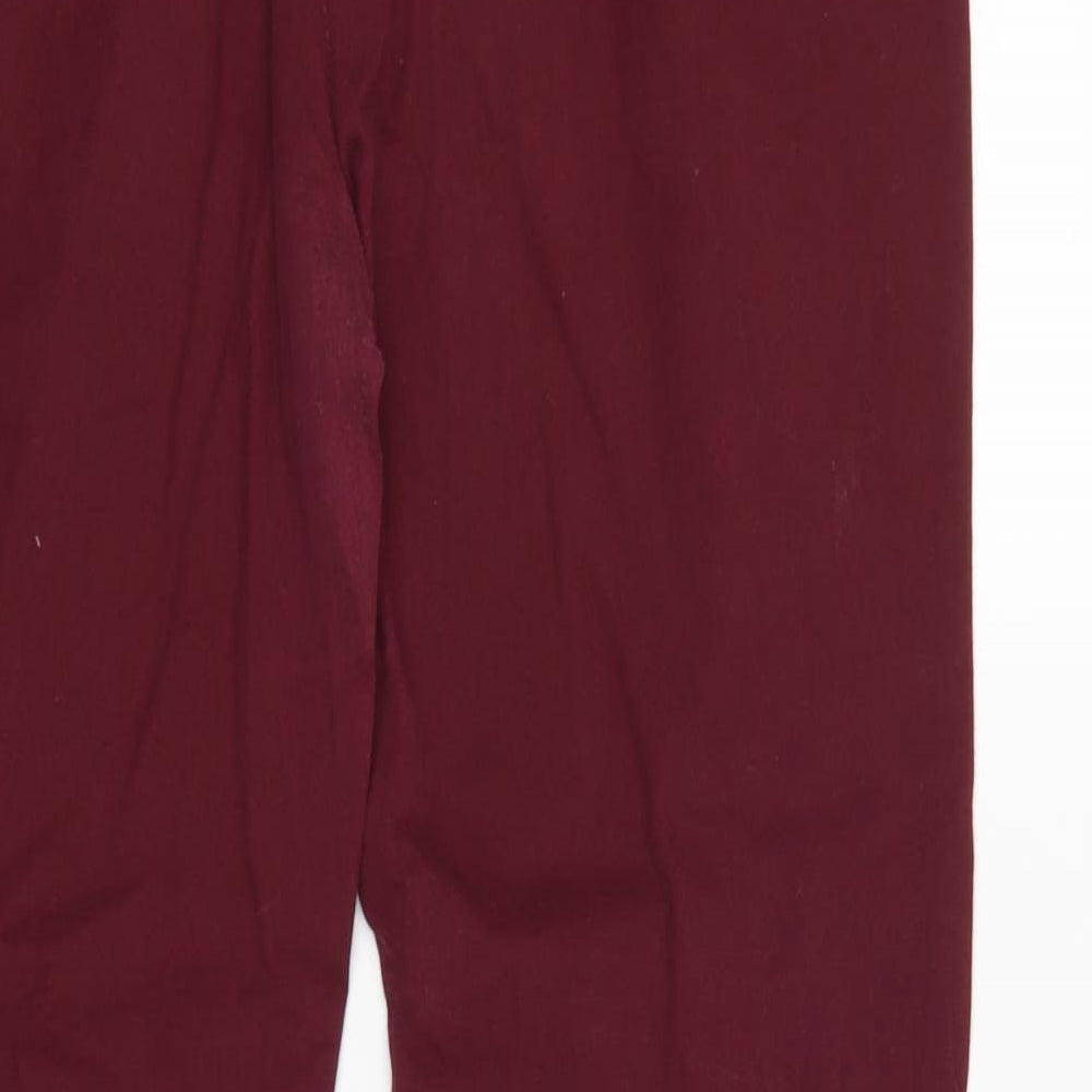 PARISIAN SIGNATURE Womens Purple   Trousers  Size 14 L28 in - Paper Bag Waist