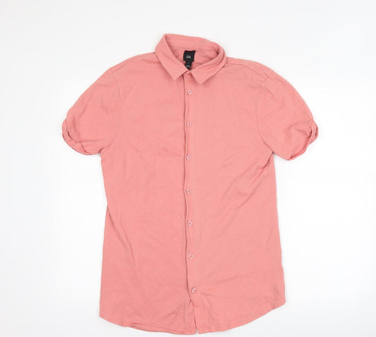 River Island Mens Pink    Button-Up Size M