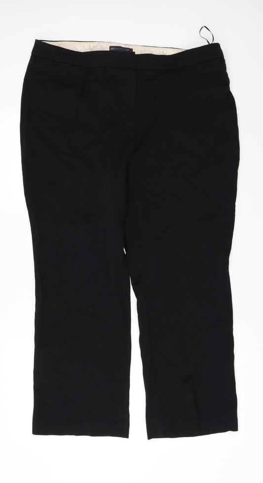 Marks and Spencer Womens Black   Trousers  Size 18 L28 in