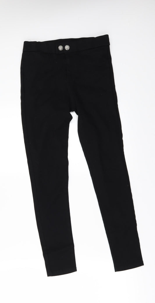 Preworn Womens Black  Denim Skinny Jeans Size 28 in L24 in