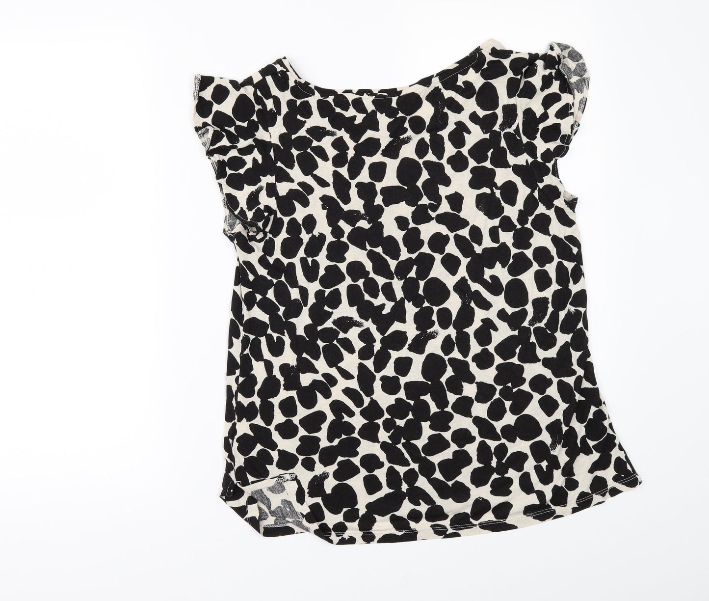 H&M Womens Black Geometric  Basic T-Shirt Size S