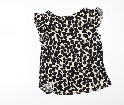H&M Womens Black Geometric  Basic T-Shirt Size S