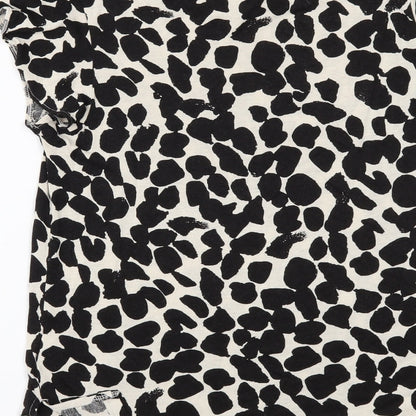 H&M Womens Black Geometric  Basic T-Shirt Size S