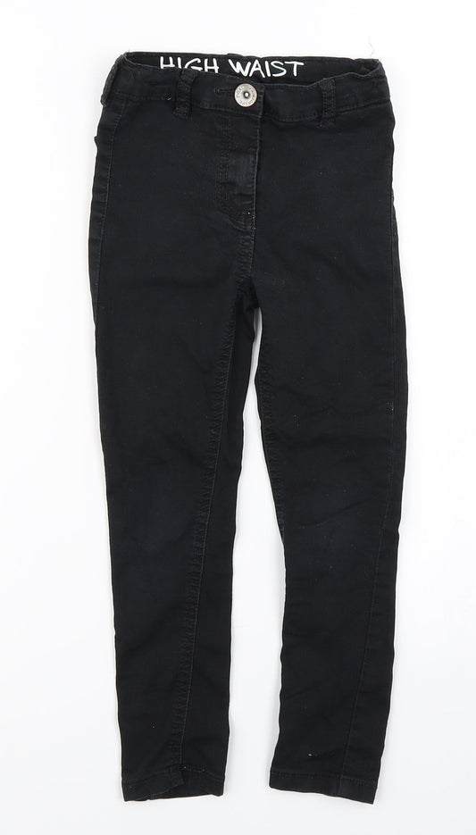 NEXT Girls Black  Denim Skinny Jeans Size 6 Years - High Waist
