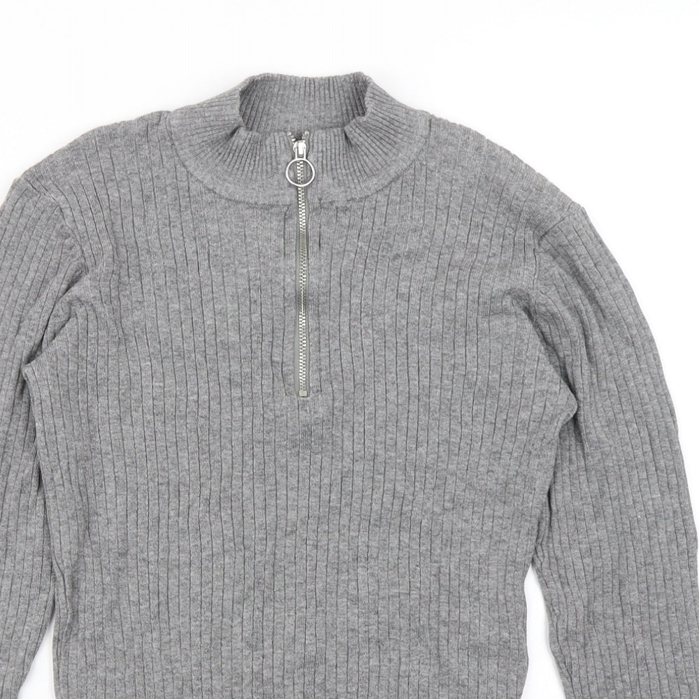 Divided Womens Grey  Knit Pullover Jumper Size XS
