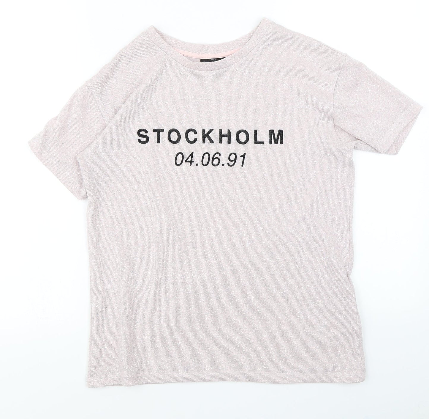 Topshop Womens Pink   Basic T-Shirt Size 8