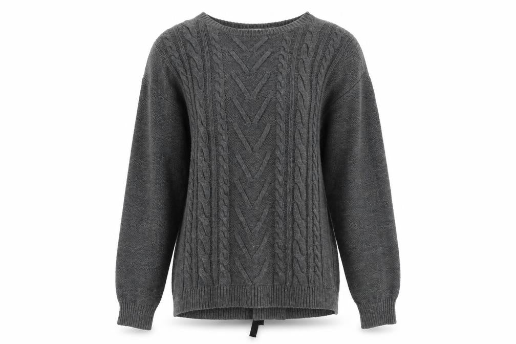 Papaya Womens Grey   Pullover Jumper Size M  - Lace up Detail