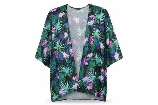New Look Womens Green Floral  Cardigan Jumper Size 12