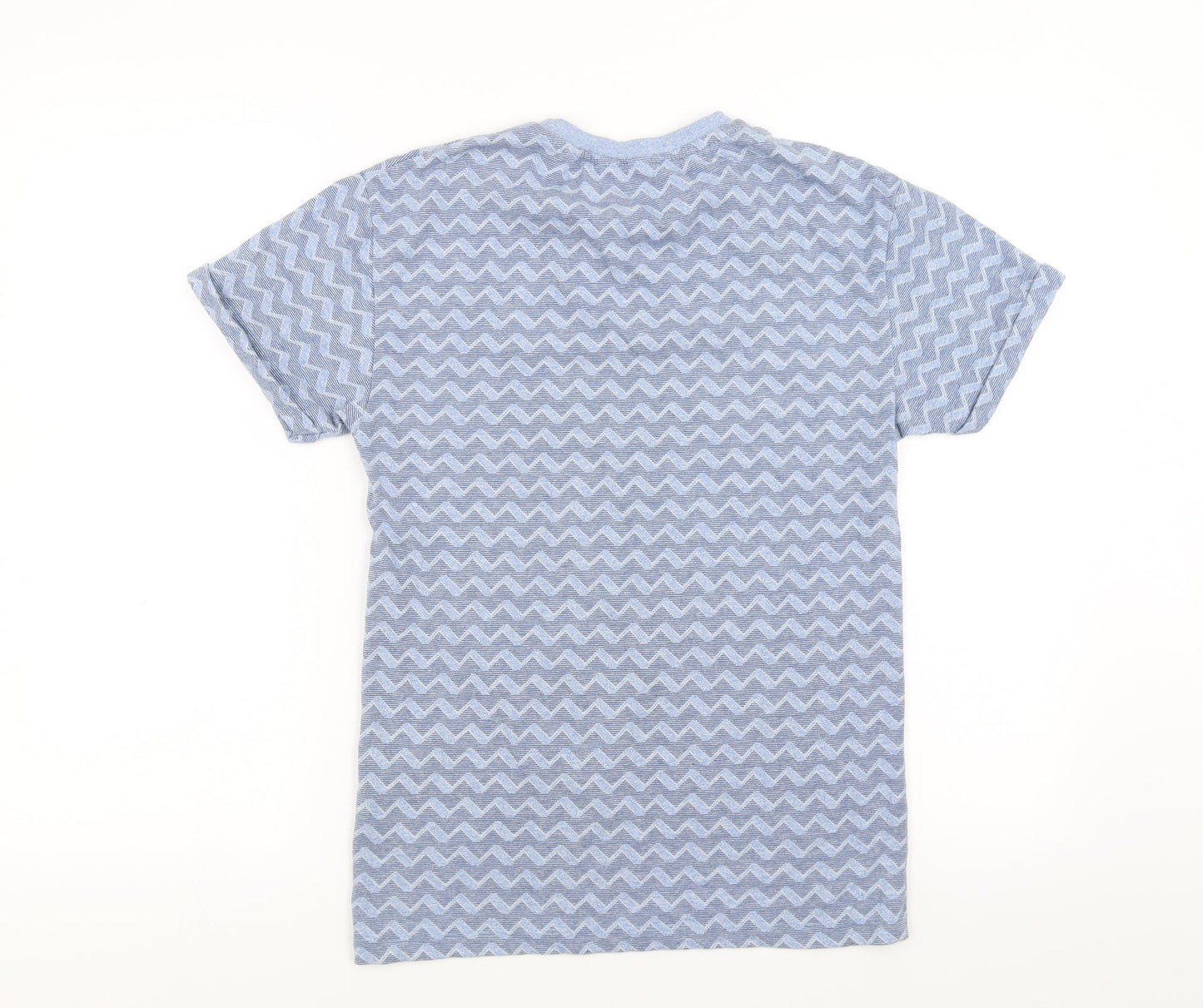 NEXT Womens Blue Geometric  Basic T-Shirt Size XS