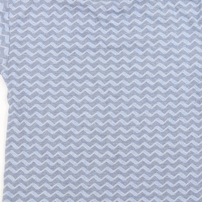 Next Womens Blue Geometric  Basic T-Shirt Size XS