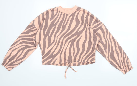 Primark Womens Pink Animal Print  Pullover Jumper Size 6
