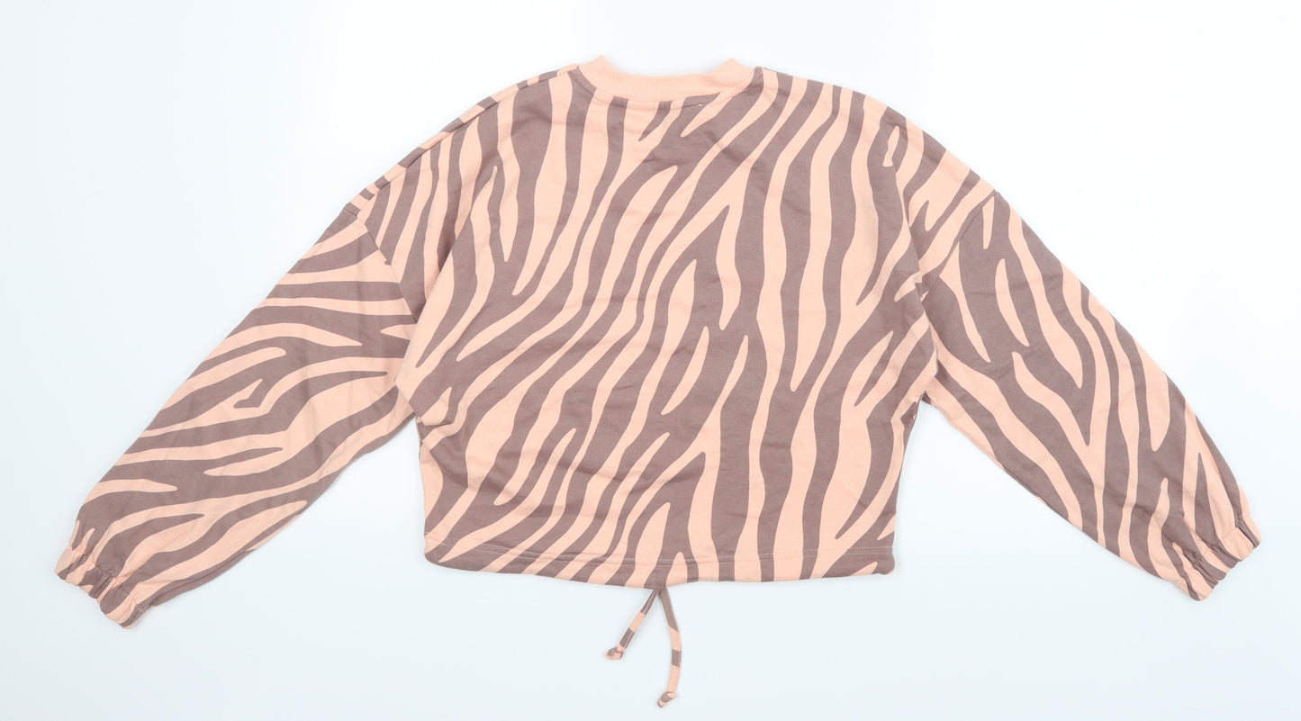 Primark Womens Pink Animal Print  Pullover Jumper Size 6
