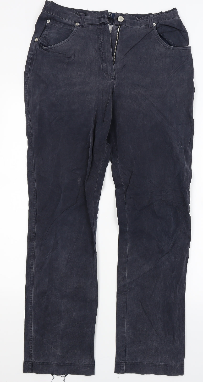 Max Mara Womens Blue  Denim Straight Jeans Size 14 L28 in