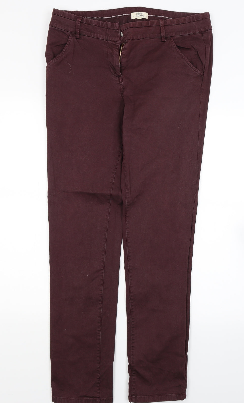 Papaya Womens Red  Denim Skinny Jeans Size 12 L28 in