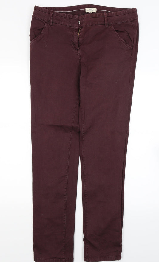 Papaya Womens Red  Denim Skinny Jeans Size 12 L28 in
