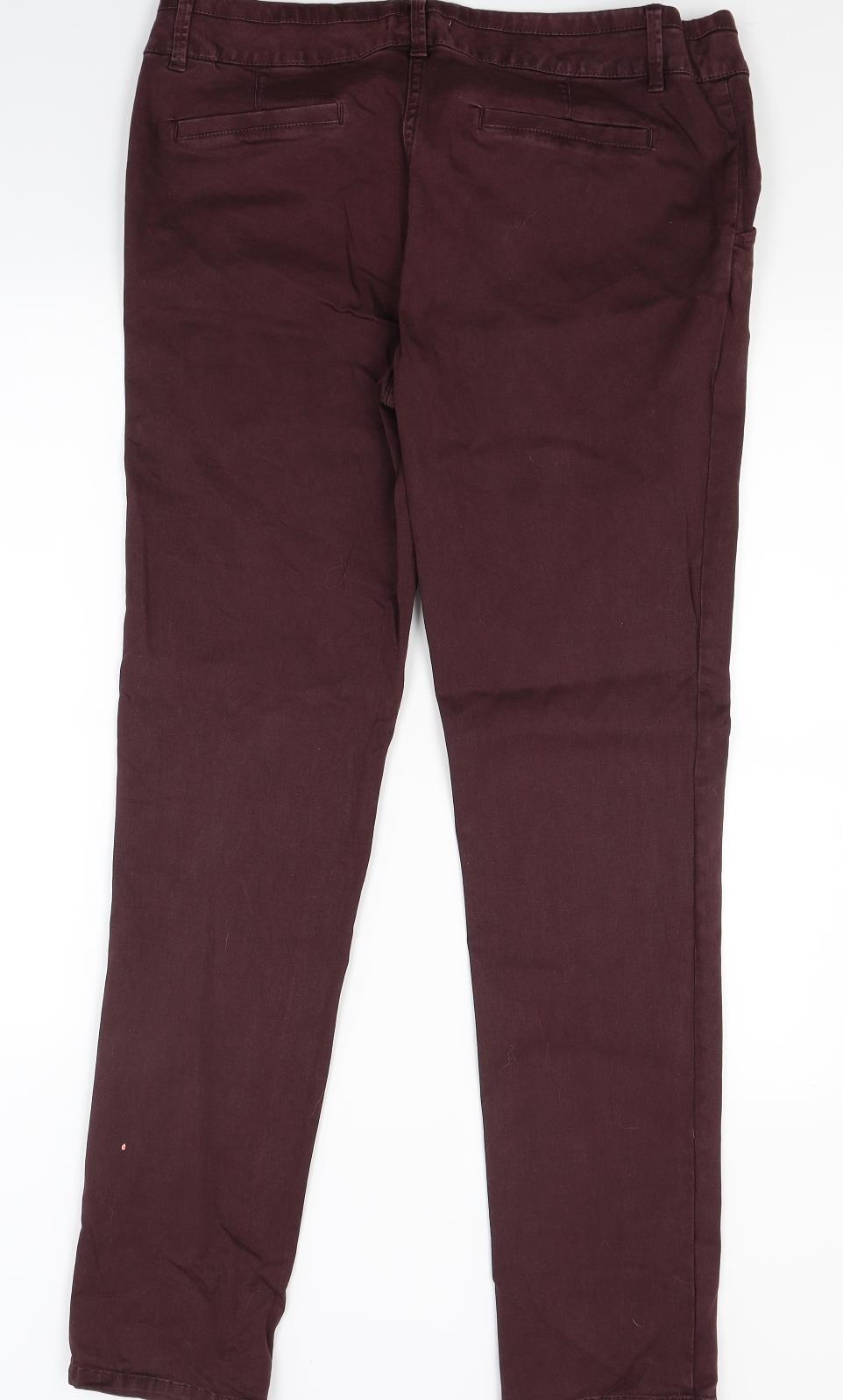 Papaya Womens Red  Denim Skinny Jeans Size 12 L28 in
