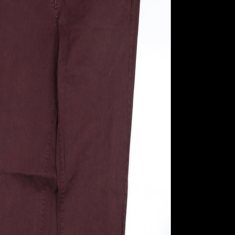 Papaya Womens Red  Denim Skinny Jeans Size 12 L28 in