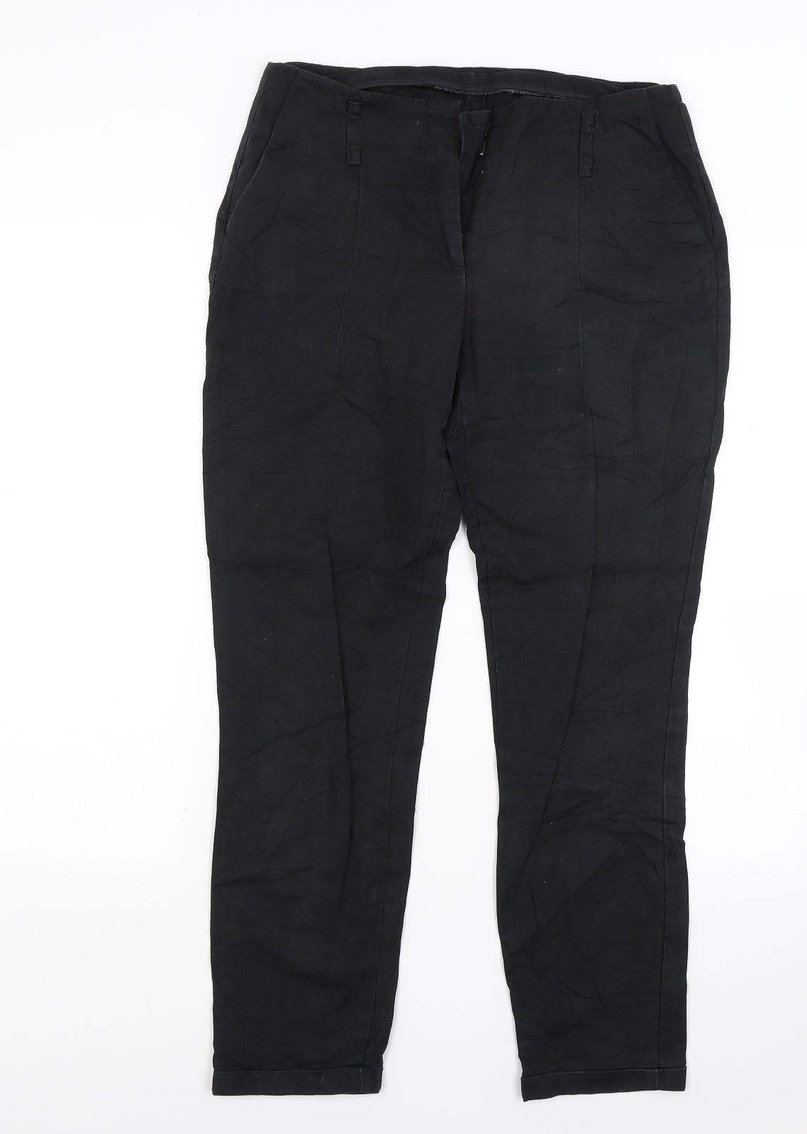 Preworn Womens Black   Trousers  Size 10 L25 in