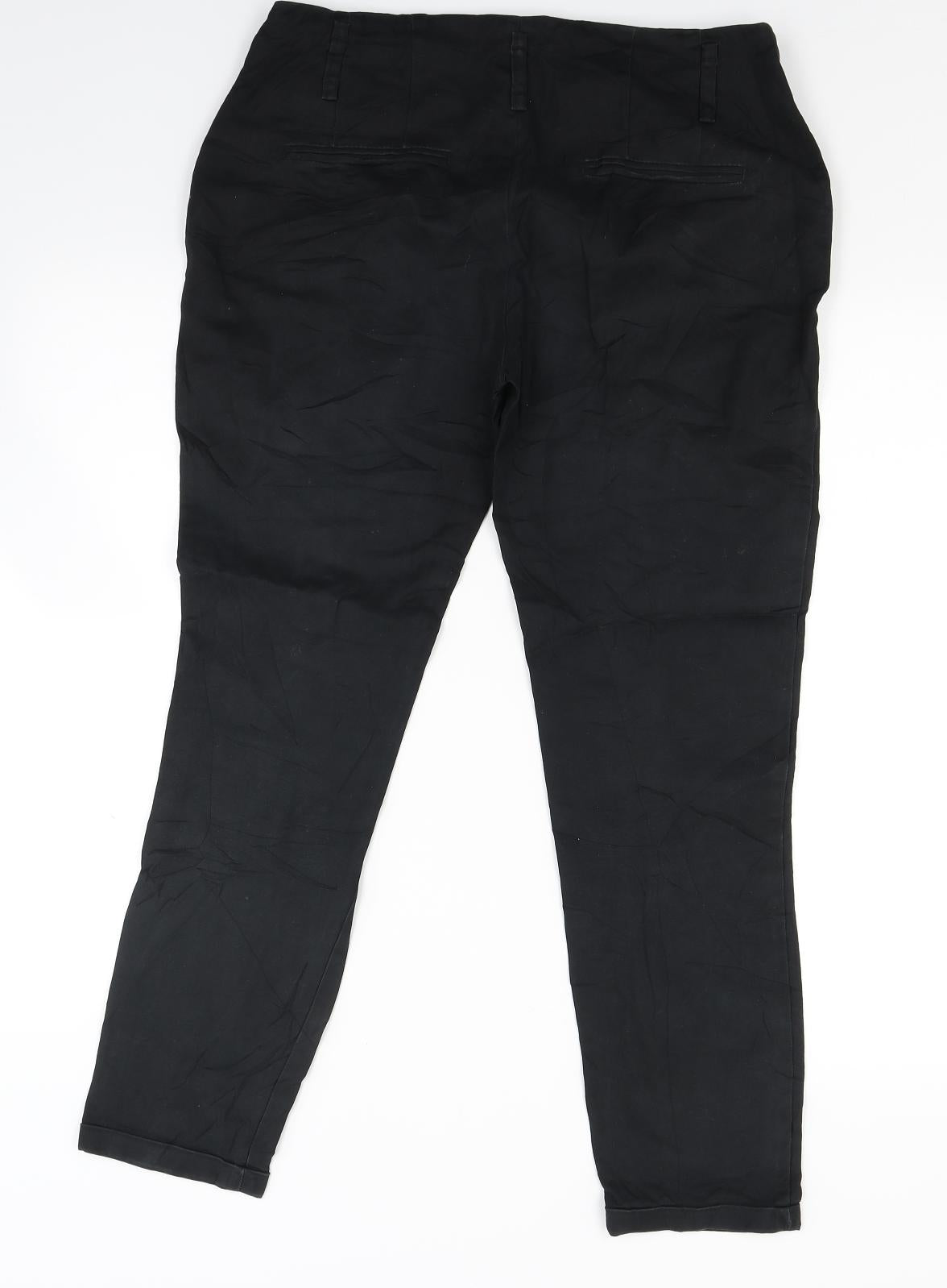 Preworn Womens Black   Trousers  Size 10 L25 in