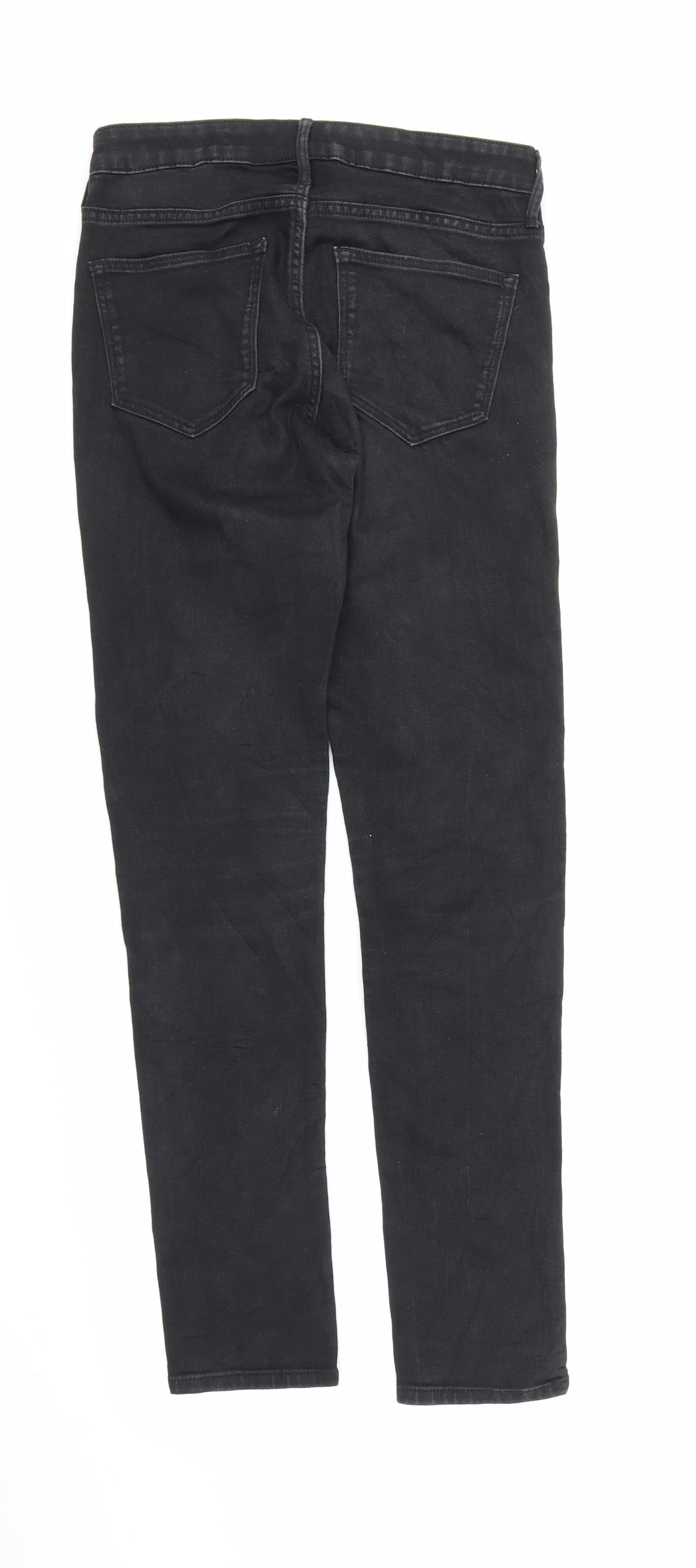 Preworn Womens Black  Denim Skinny Jeans Size S L27 in