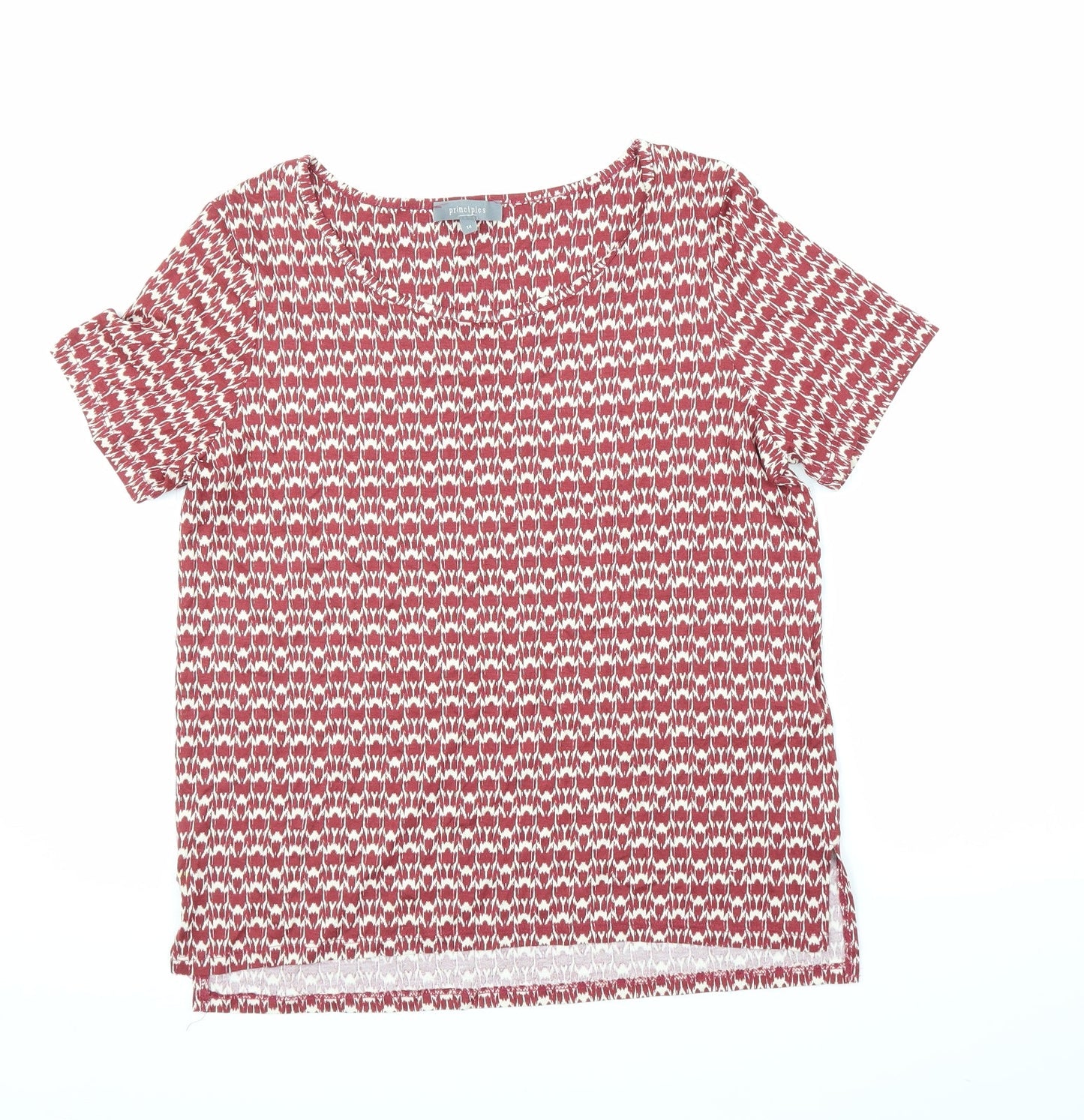 Principles Womens Red   Basic T-Shirt Size 14