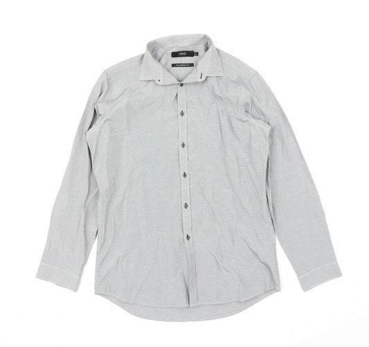 NEXT Mens Grey    Button-Up Size 16