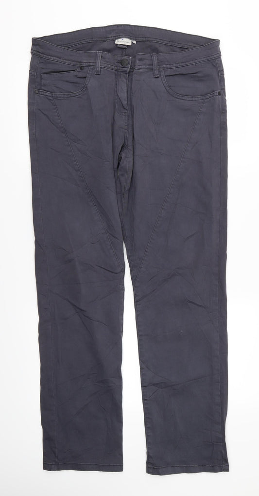 Blue Motion Womens Grey   Straight Jeans Size 12 L31 in
