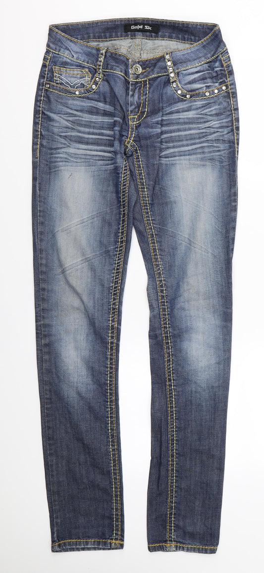 Gold SK Womens Blue   Skinny Jeans Size M L32 in