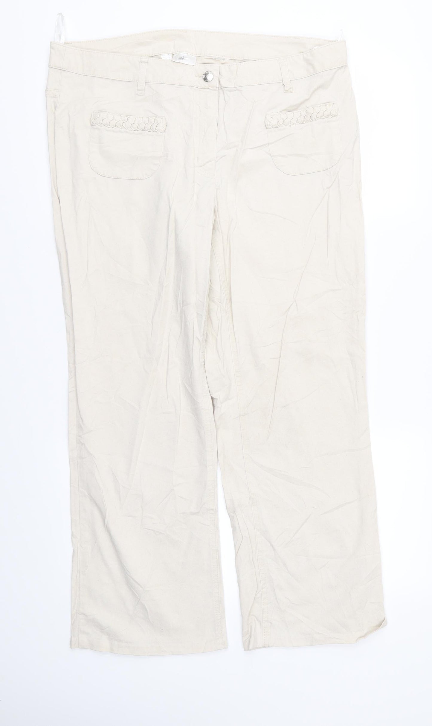 Preworn Womens Beige   Trousers  Size 18 L24 in