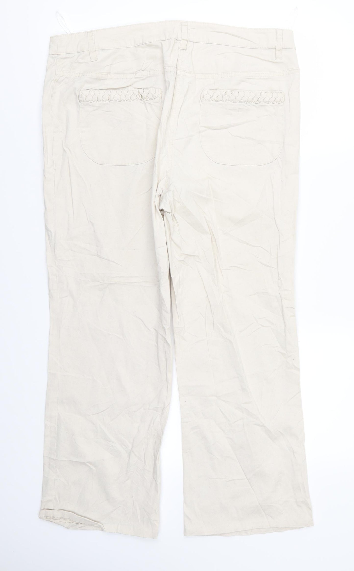 Preworn Womens Beige   Trousers  Size 18 L24 in