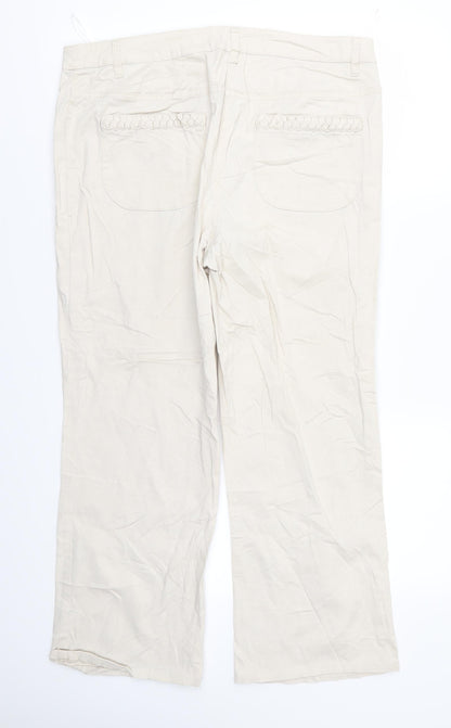 Preworn Womens Beige   Trousers  Size 18 L24 in
