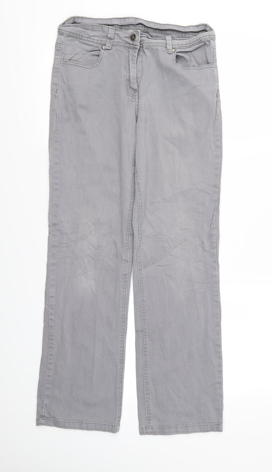 Preworn Womens Grey   Skinny Jeans Size 12 L27 in
