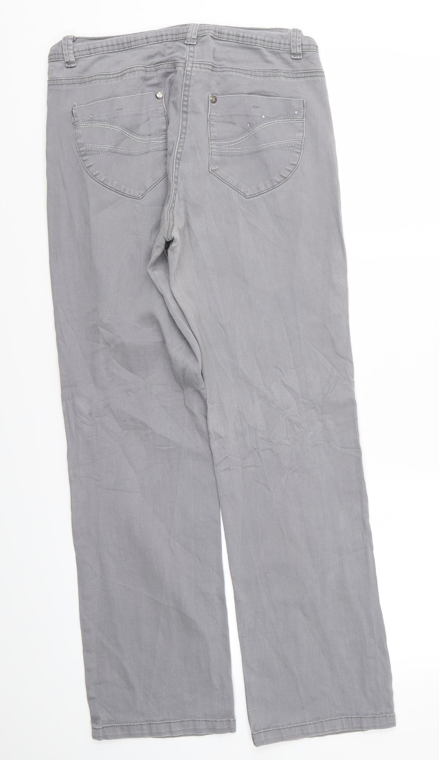 Preworn Womens Grey   Skinny Jeans Size 12 L27 in