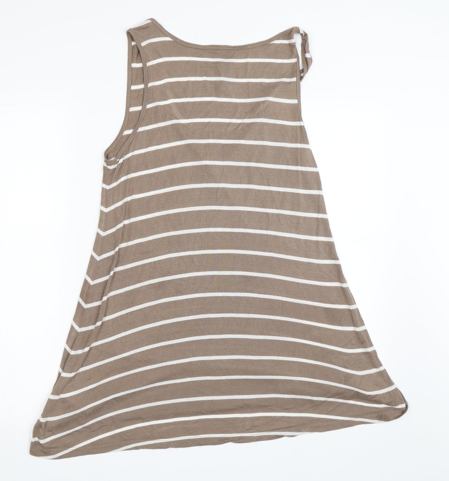BHS Womens Brown Striped  Basic Tank Size 12