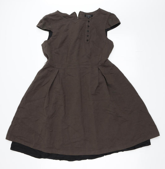 Caroll Womens Brown   Skater Dress  Size 42