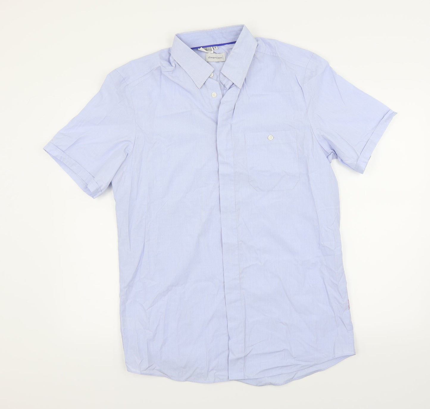 Dimensions Mens Blue    Button-Up Size 16