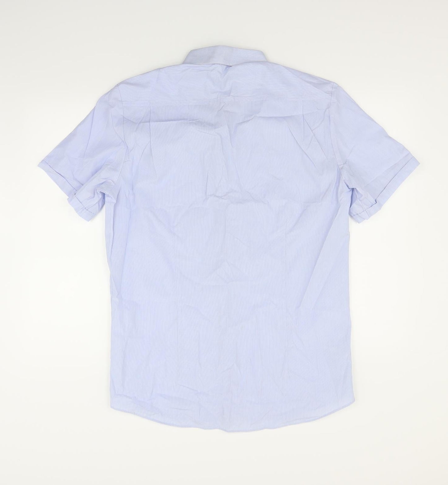 Dimensions Mens Blue    Button-Up Size 16