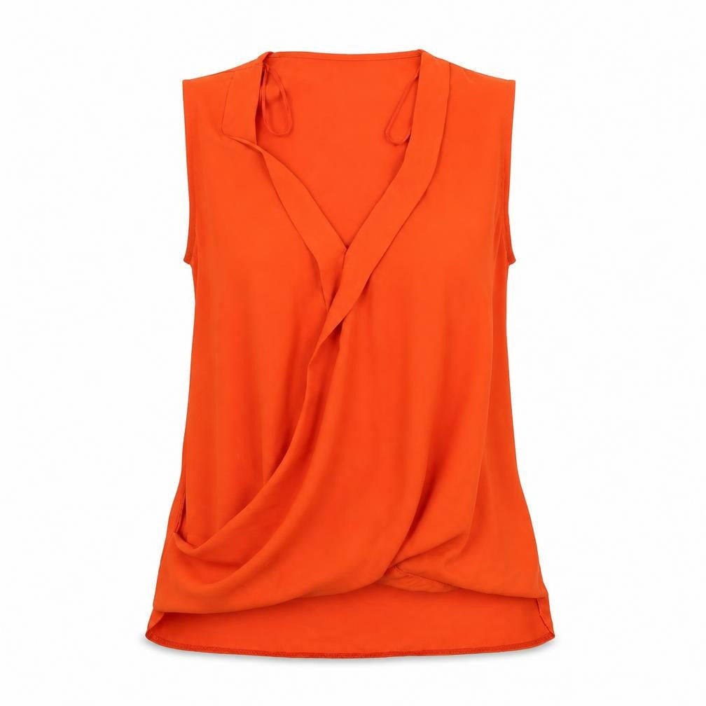 George Womens Orange   Basic T-Shirt Size 10