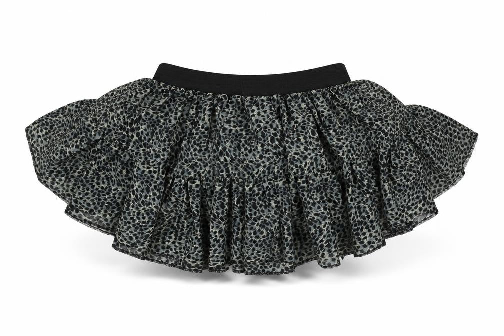 Crazy chick Girls Grey Animal Print  Flare Skirt One Size
