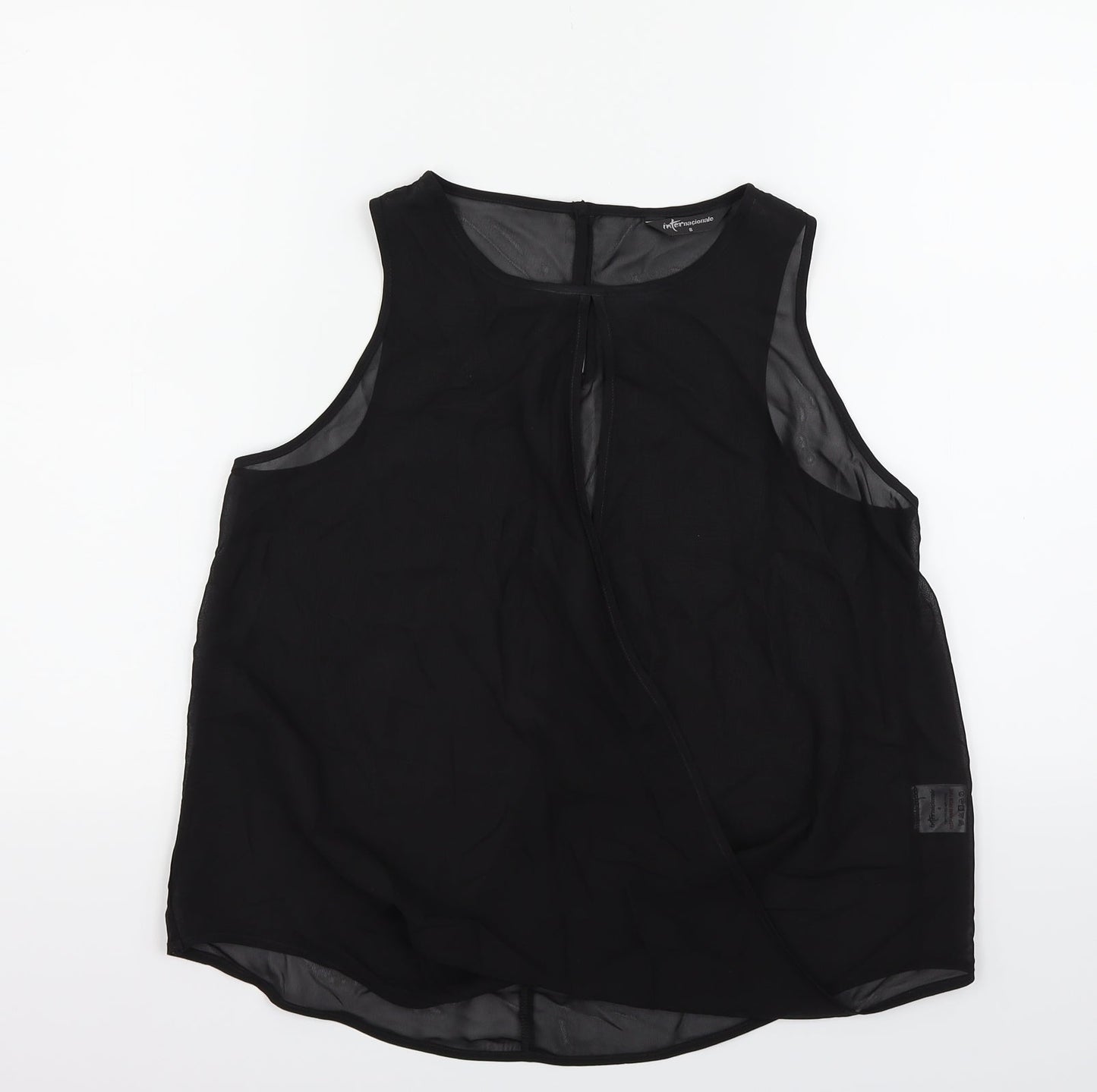 Internacionale Womens Black   Basic T-Shirt Size 8
