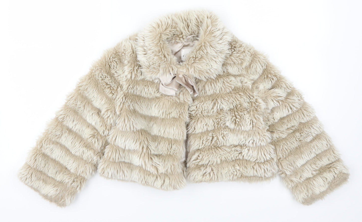 BHS Girls Beige   Jacket  Size 6 Years  - Fluffy