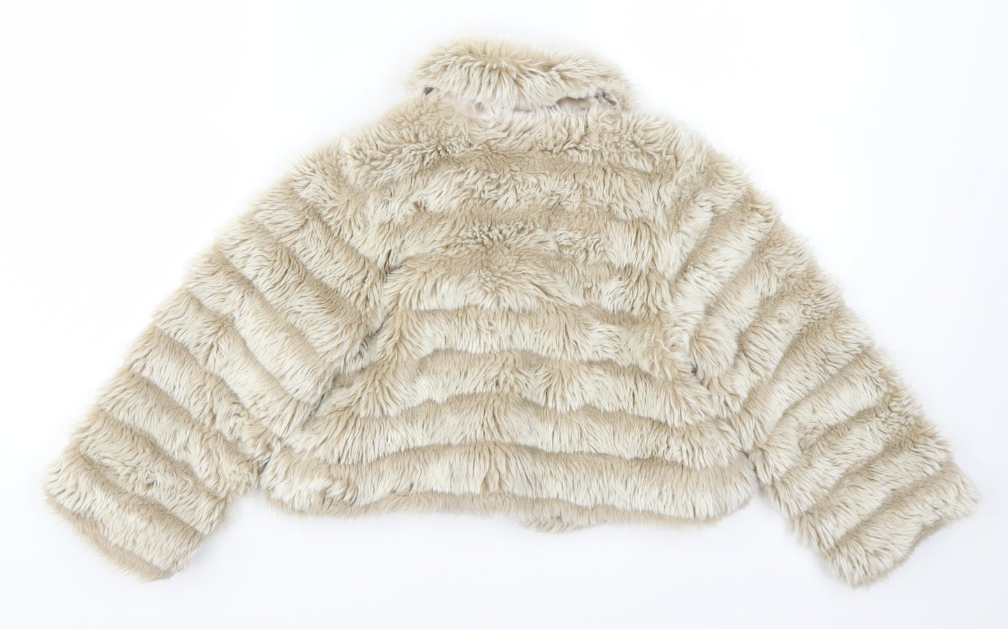 BHS Girls Beige   Jacket  Size 6 Years  - Fluffy