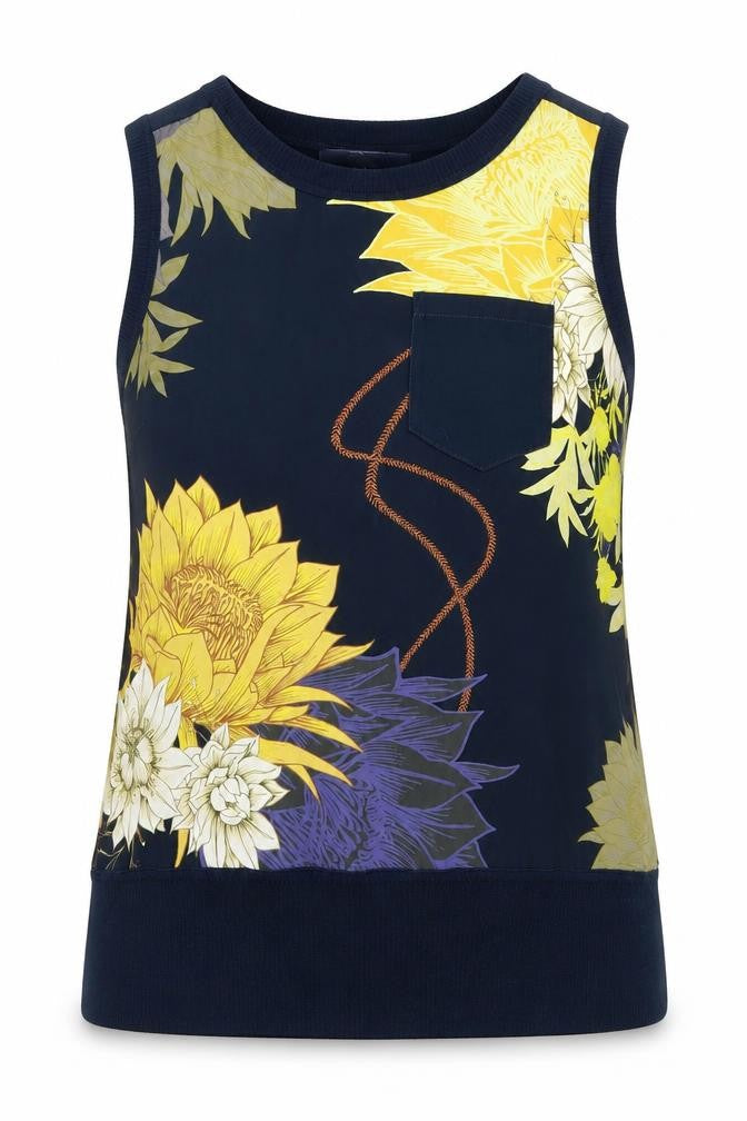 NEXT Womens Blue Floral  Basic Tank Size 10