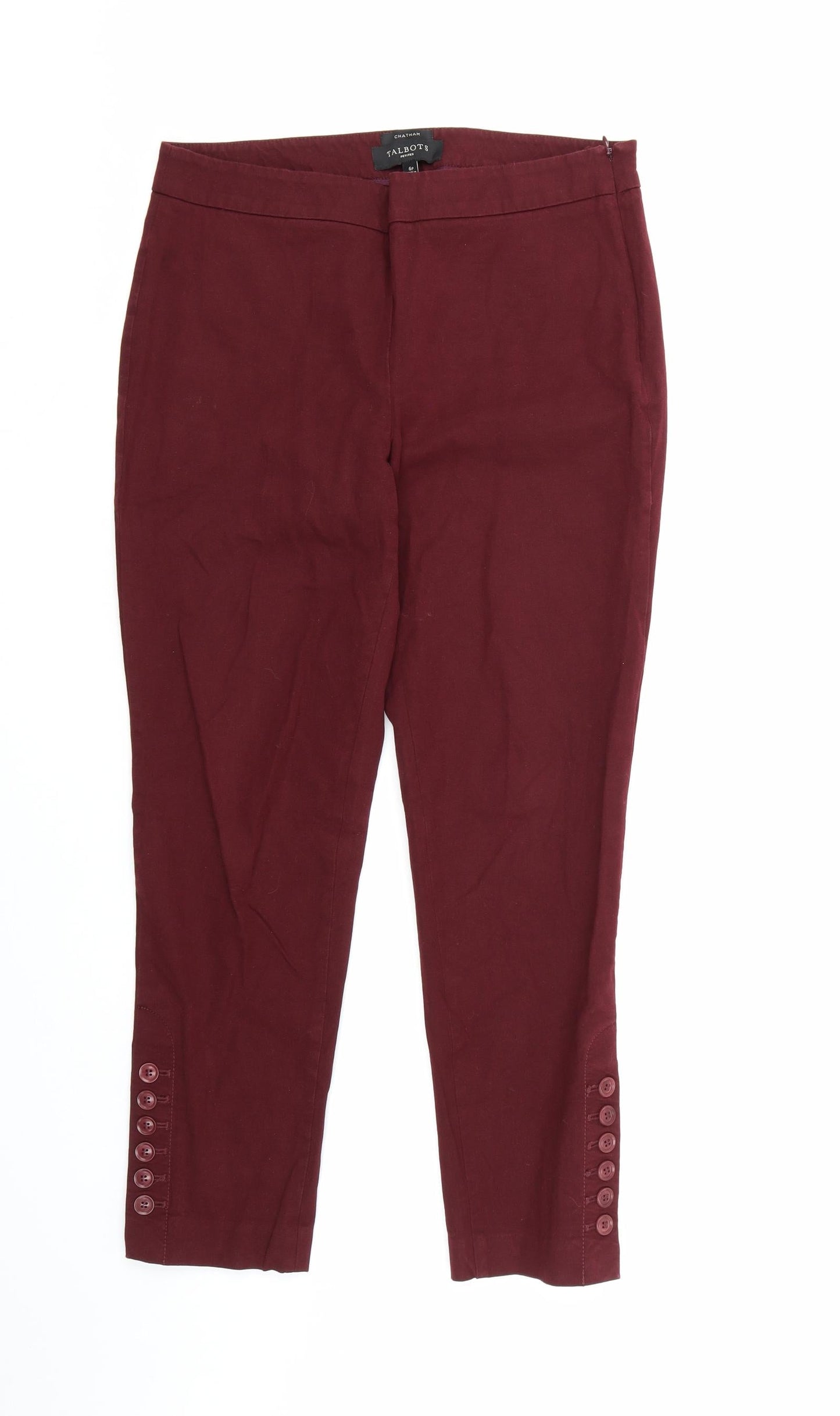 Talbots Womens Purple  Rayon Trousers  Size 6 L25 in