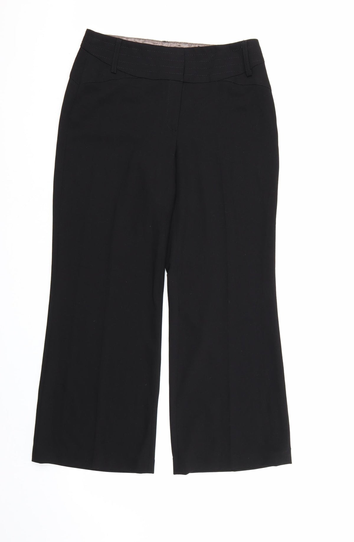 Next Womens Black  Rayon Dress Pants Trousers Size 10 L26 in