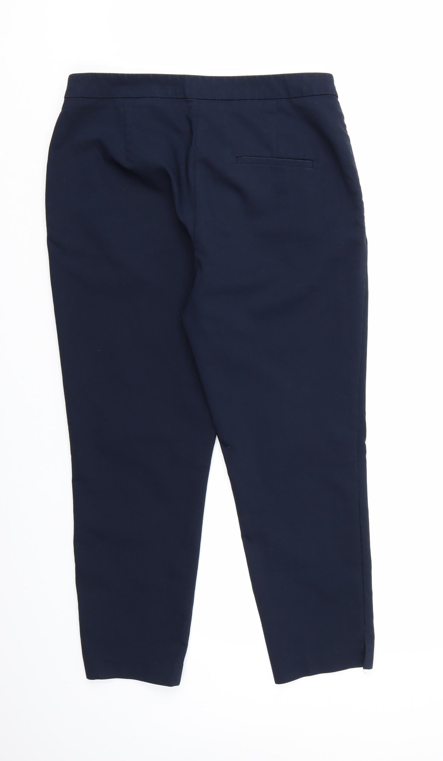 H&M Womens Blue  Rayon Dress Pants Trousers Size 14 L24 in