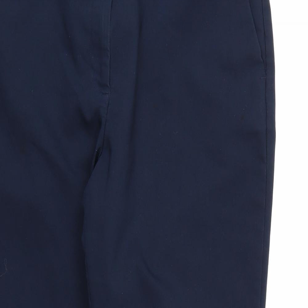 H&M Womens Blue  Rayon Dress Pants Trousers Size 14 L24 in