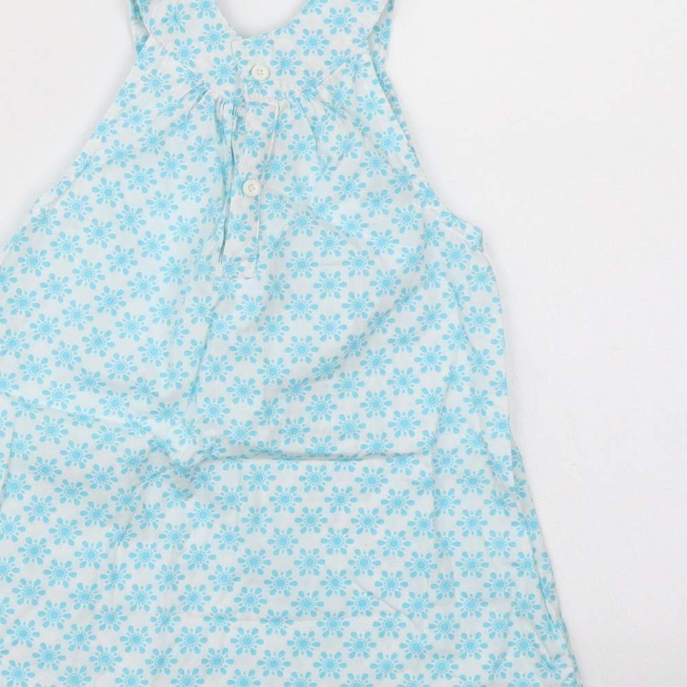 lulipu Girls Blue Floral  A-Line  Size 5-6 Years